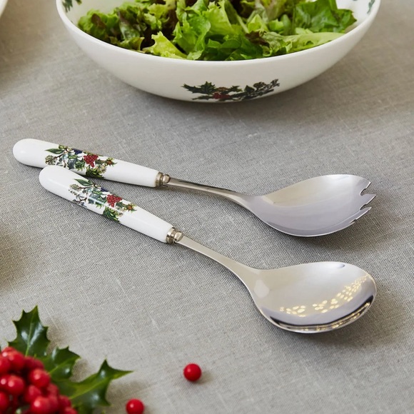 Portmeirion Other - NEW Portmeirion The Holly and the Ivy Salad Servers Set HV1107